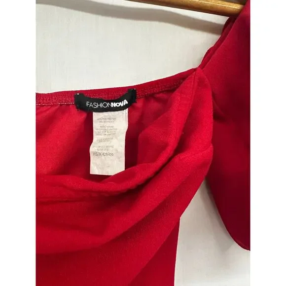 Fashion Nova Red Sheath Dress XS/x chico - Picture 3 of 6